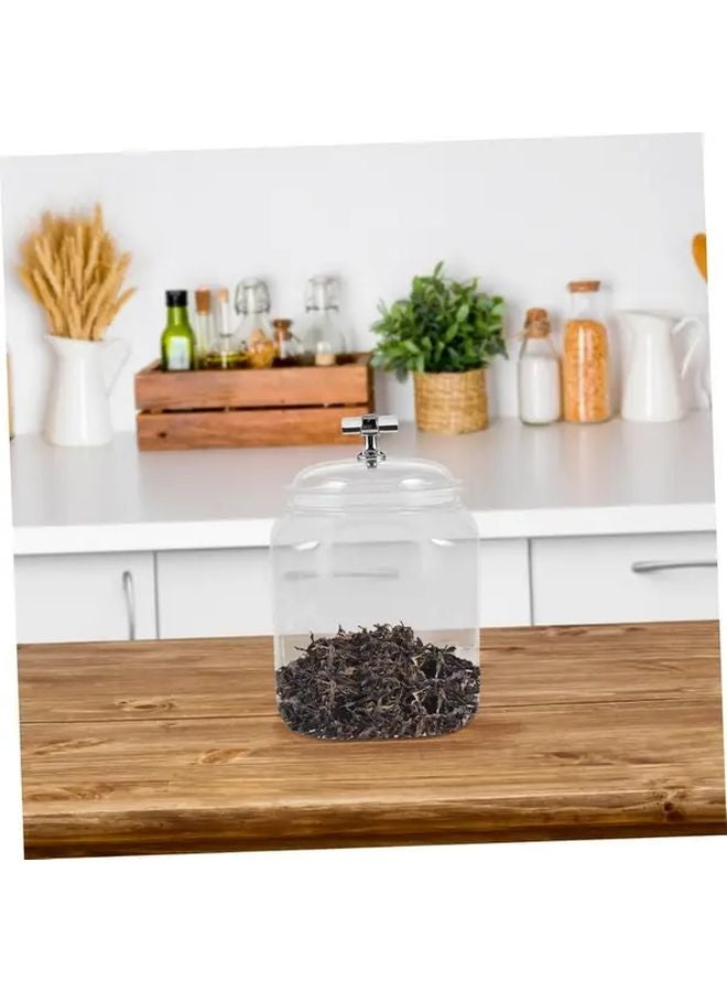 Sealed Airtight Plastic Food Storage Jar With Locking Lid For Dry Goods Coffee Pasta - Image 5